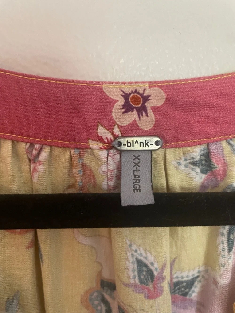 Boho Patchwork Floral Maxi Dress in Yellow, Teal & Pink - Picture 5 of 5